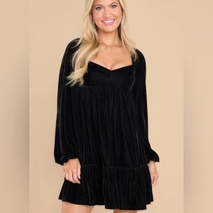 Black Velvet Mini Dress!